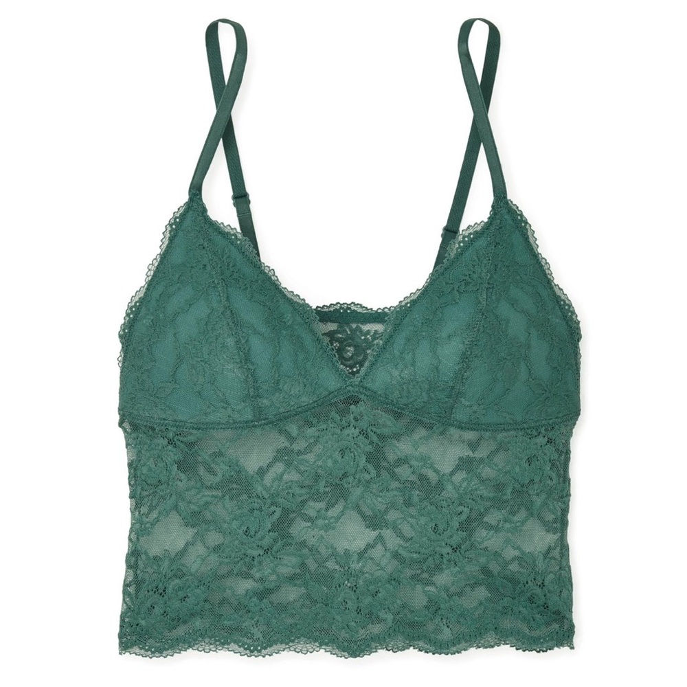 Adore Me Gia Contour Lace Bralette in Deep Green